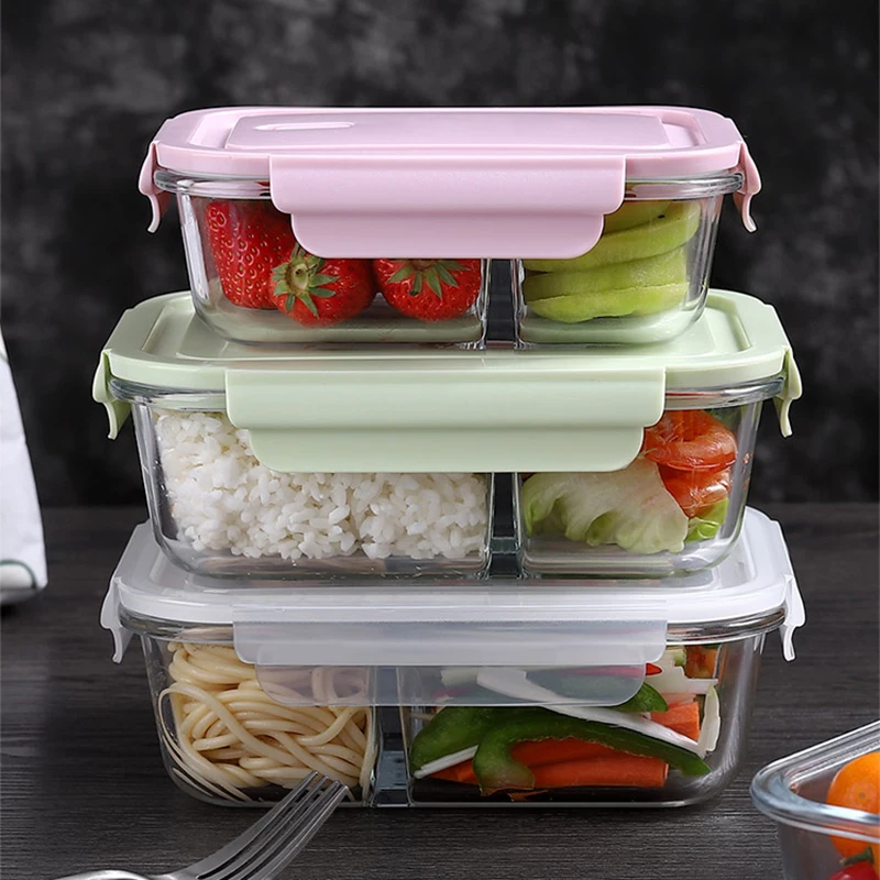 Meal Prep Chia Pudding - Glass Lunch Box Sealed Fresh-Keeping Box