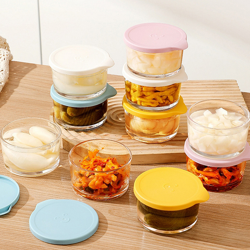 Meal Prep Glass Containers Oven Safe - F】Microwave Safe Round Food Storage Container