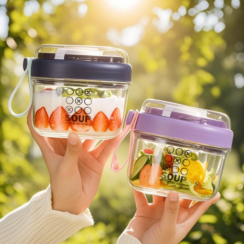Meal Prep Chia Pudding - Salad Cup Double Layer Oatmeal Cup