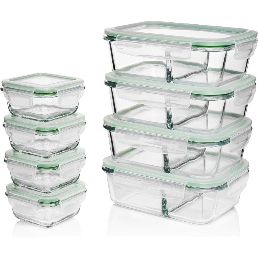 Meal Prep Glass Containers Oven Safe - Glass Meal Prep Containers with Lids