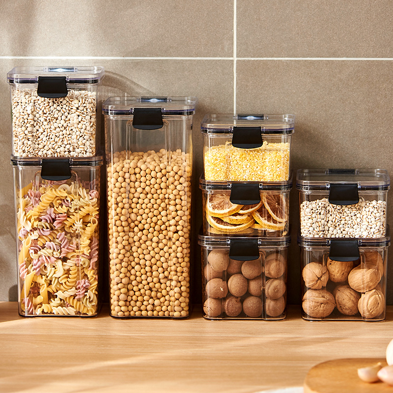 Meal Prep Gym - Sealed Jars Kitchen Grain Storage Organizer