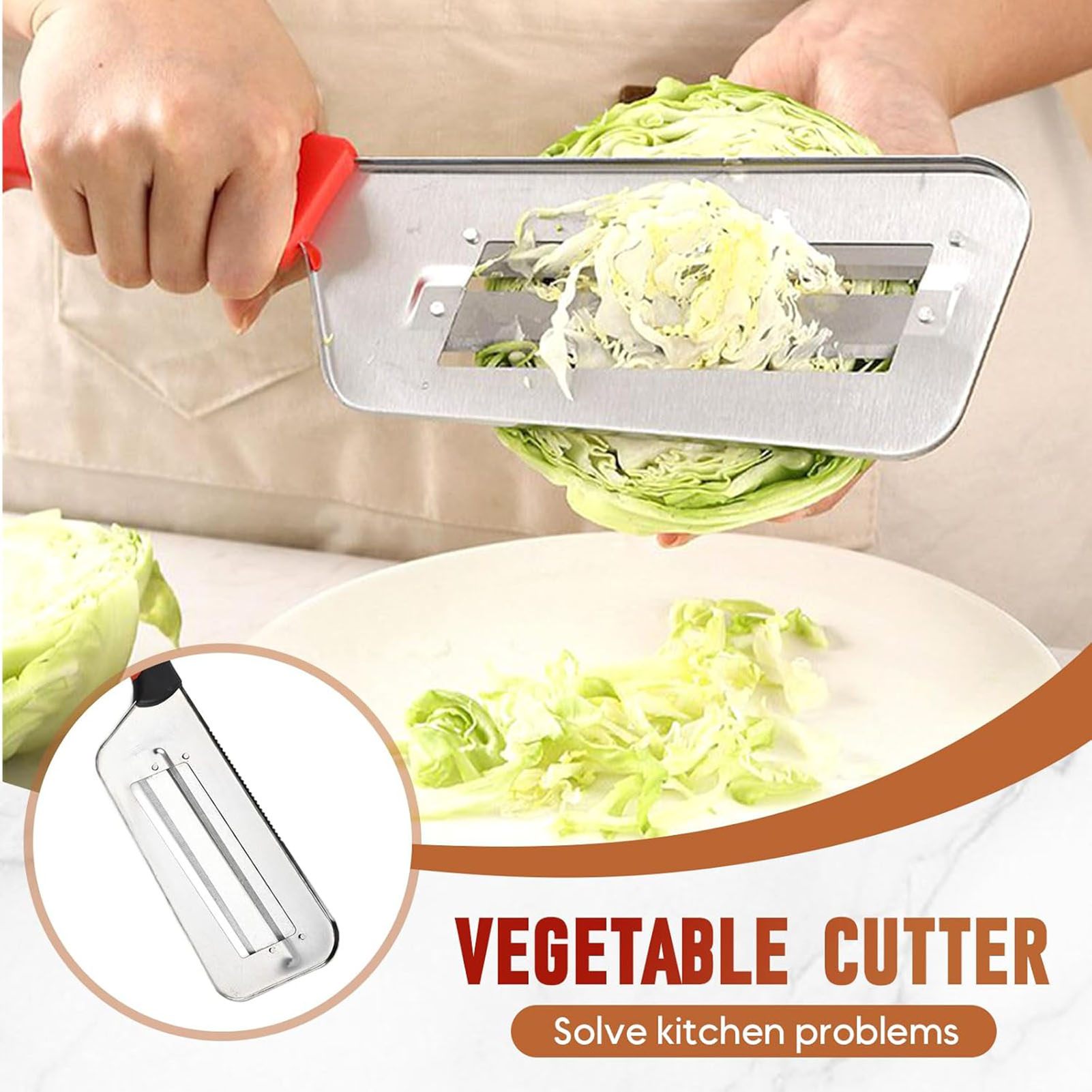 Meal Prep Cutting - 2-layer Blade Knife Graters Multifunctional Stainless