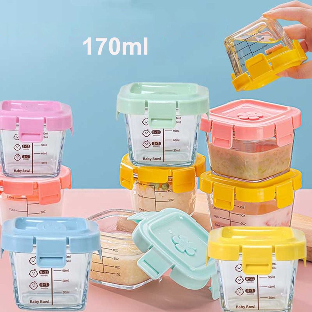 Meal Prep Glass Containers Oven Safe - Fashion 170ml Food Storage Box Glass