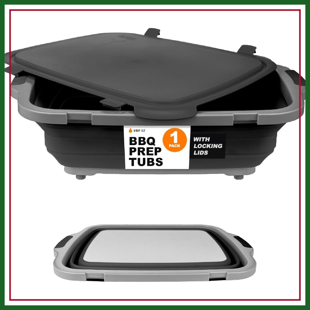 Meal Prep Cutting - Collapsible BBQ Prep Tub - Meal