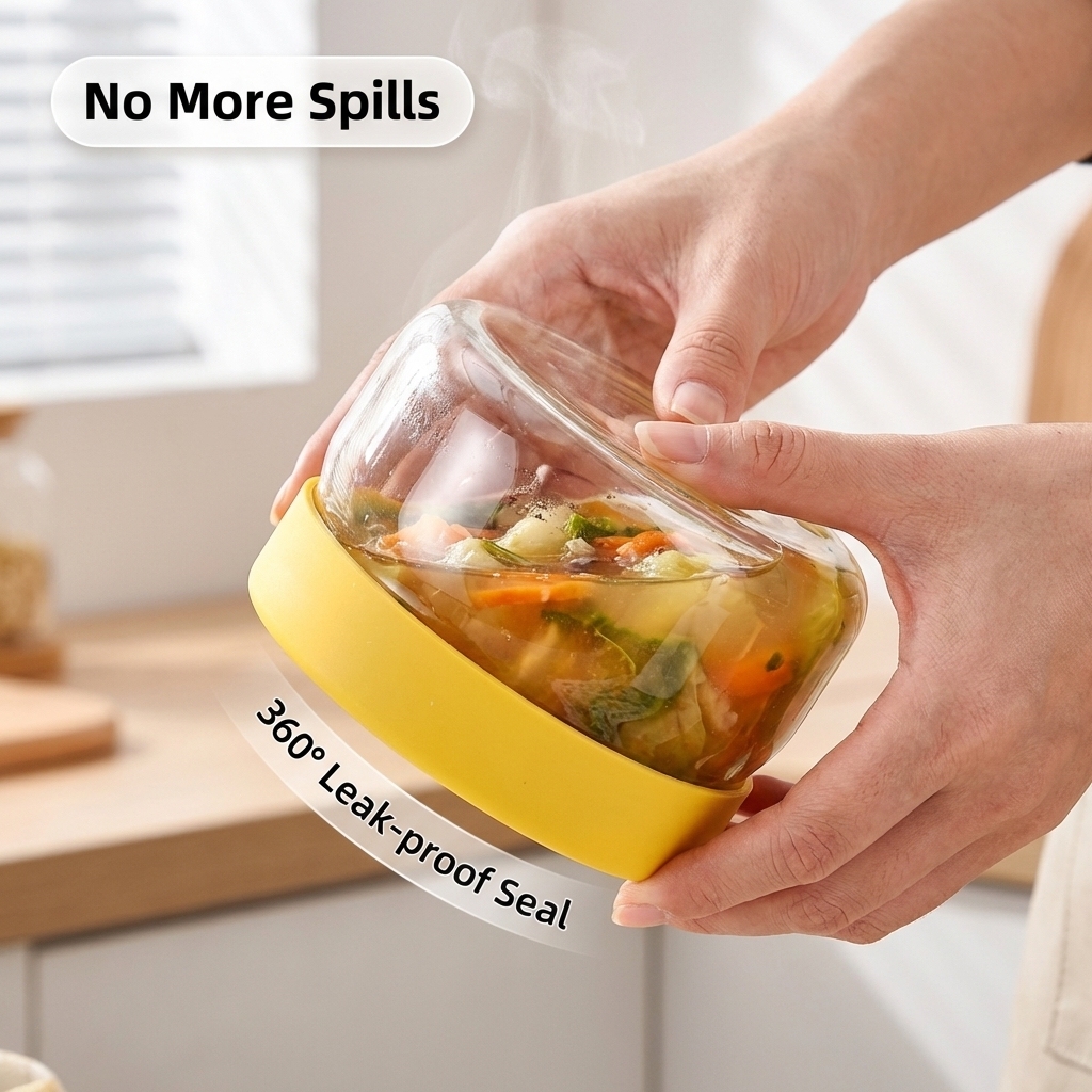 Yellow Glass Food Storage Cont - Meal Prep Glass Containers Oven Safe reseña y precio