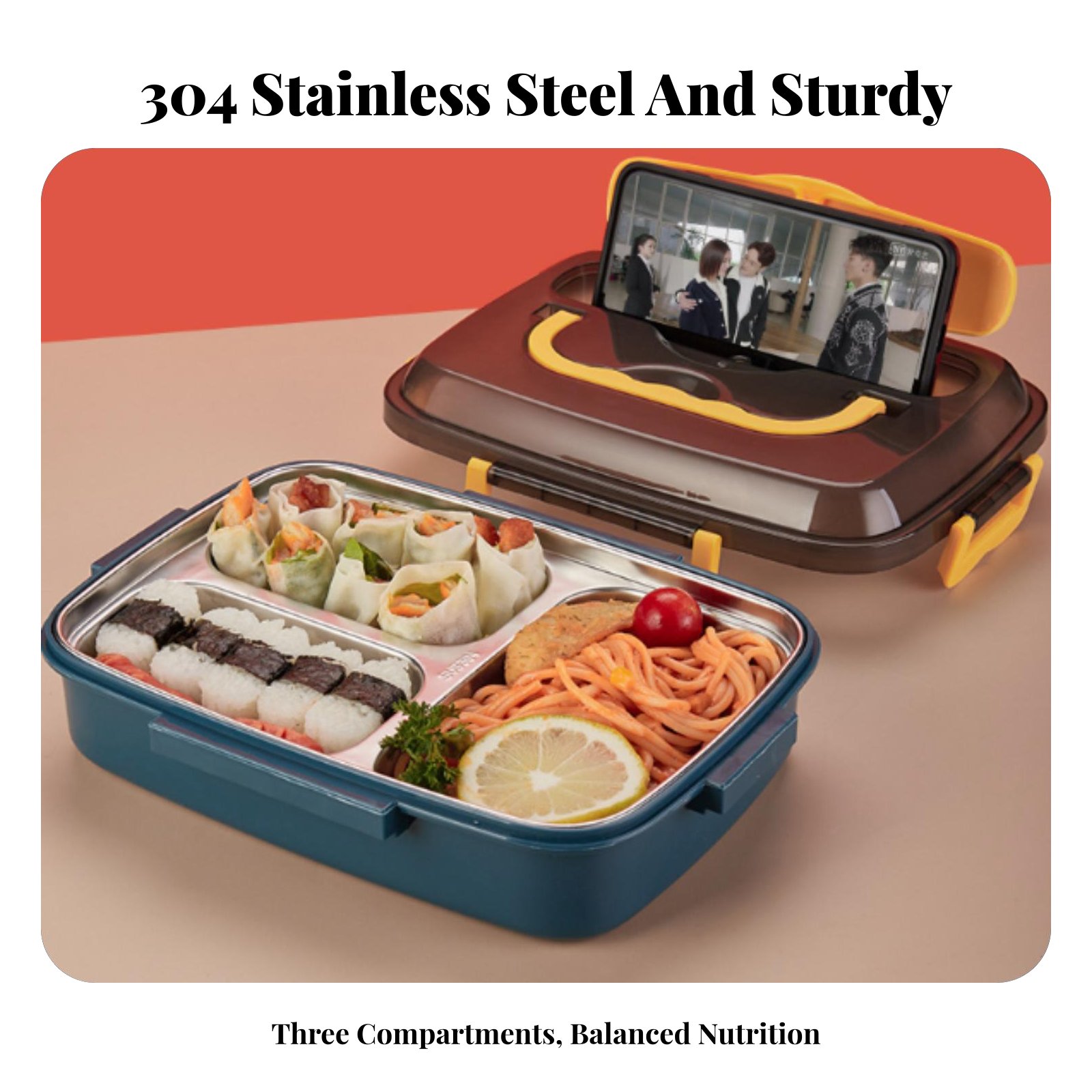 304 Stainless Steel Lunch Box, - Stainless Bento Box reseña y precio