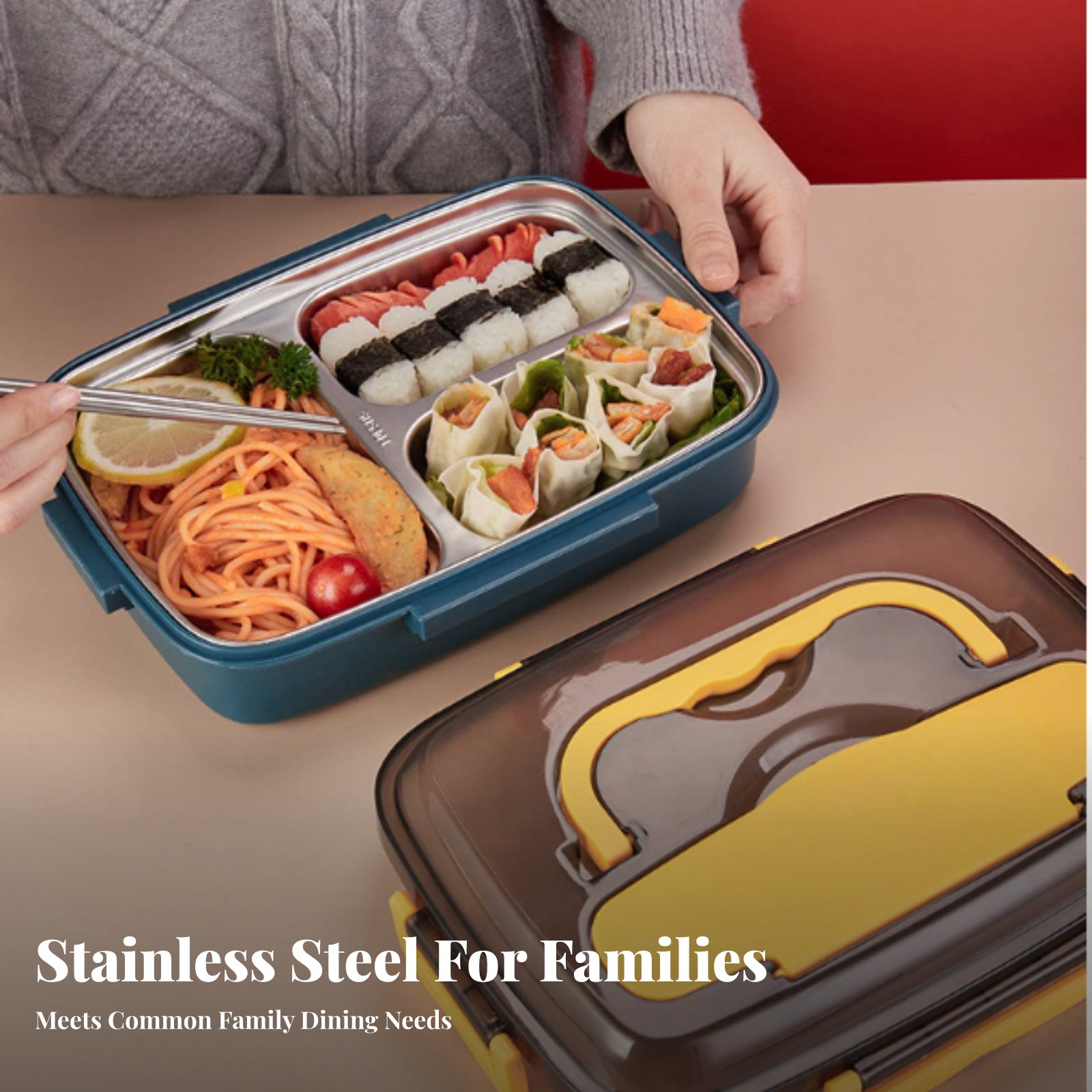 304 Stainless Steel Lunch Box, - Stainless Bento Box reseña y precio