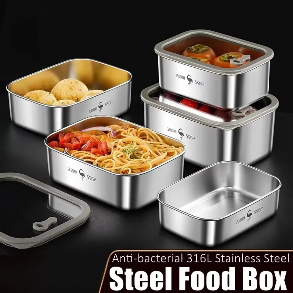 1L Anti-bacterial Fridge Food  - Stainless Bento Box reseña y precio