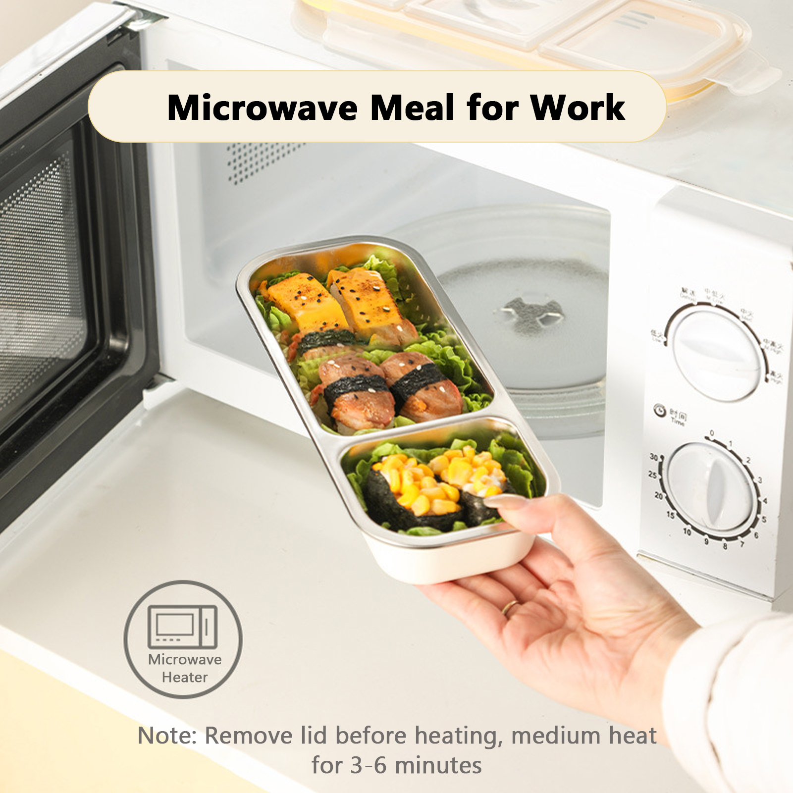Stainless Steel Lunch Box for  - Meal Prep No Microwave reseña y precio