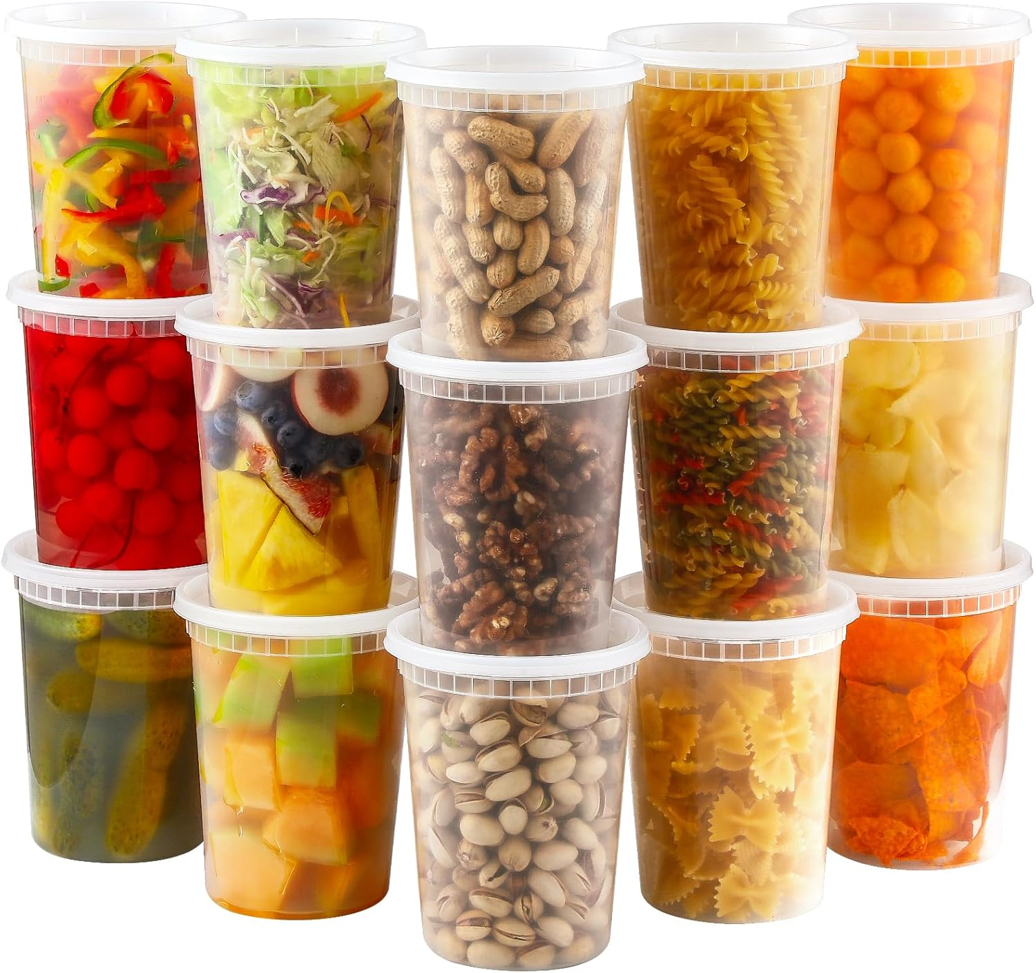 20 Sets 32 oz Plastic Deli Con - Meal Prep No Microwave reseña y precio
