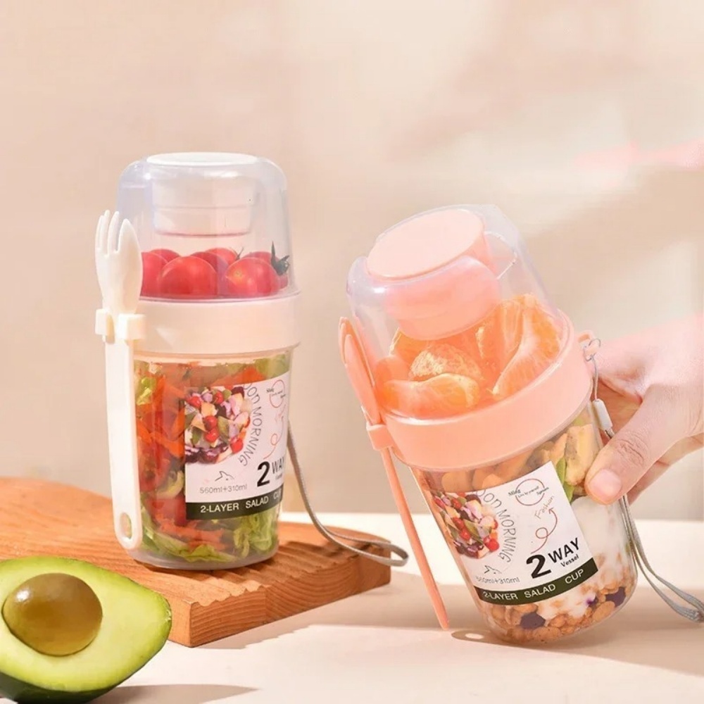 Portable Salad Cup Breakfast C - Meal Prep Chia Pudding reseña y precio