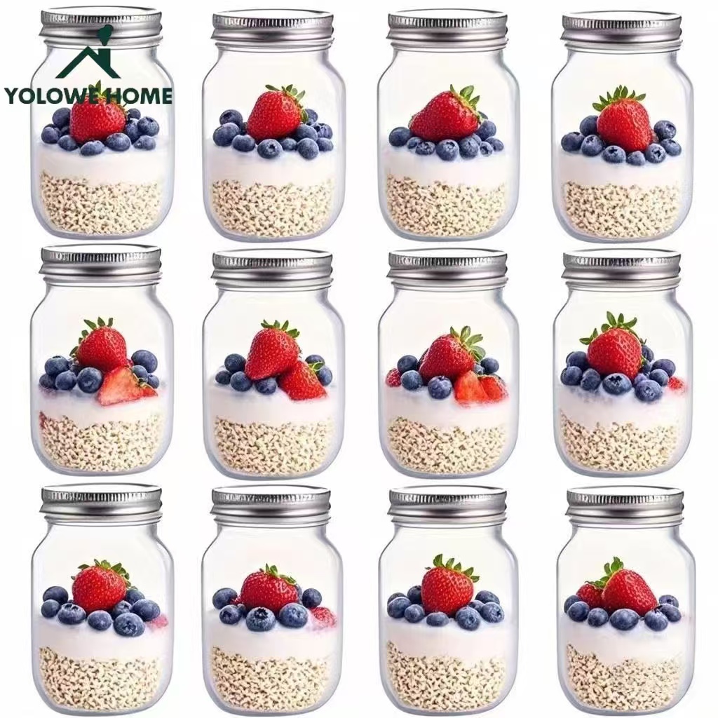 6Pcs, 12Pcs, 500Ml/16Oz, Glass - Meal Prep Chia Pudding reseña y precio