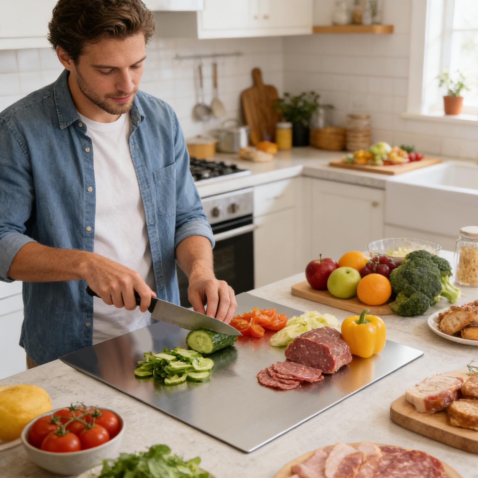 Stainless Steel Cutting Board  - Meal Prep Cutting reseña y precio