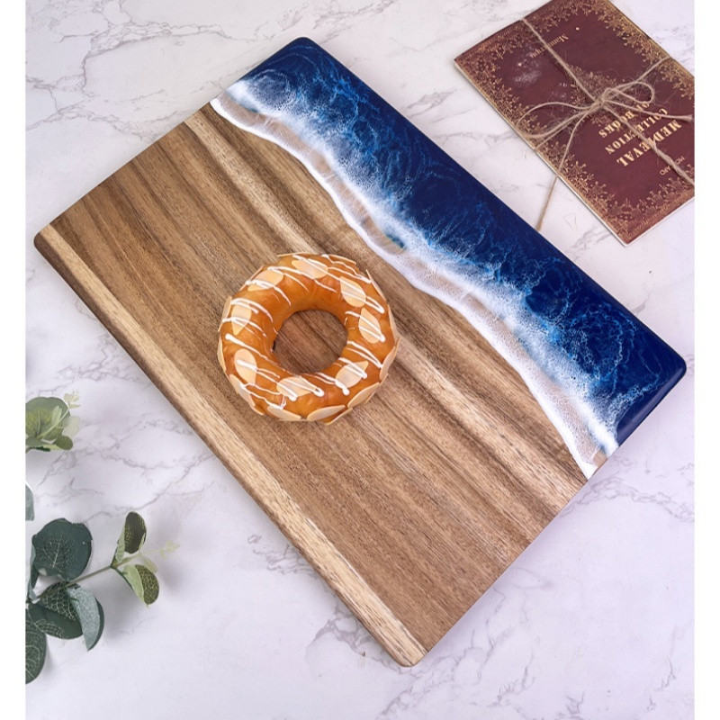 Acacia Wood Cutting Board with - Meal Prep Cutting reseña y precio