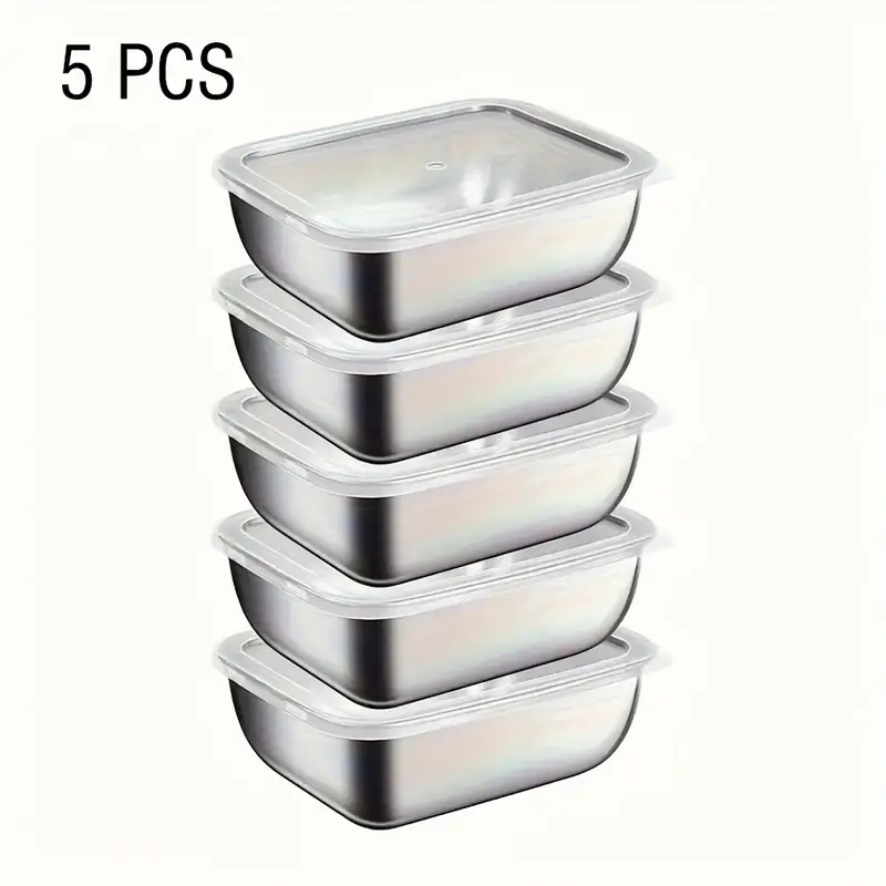 5-Piece Stainless Steel Food S - Meal Prep Gym reseña y precio