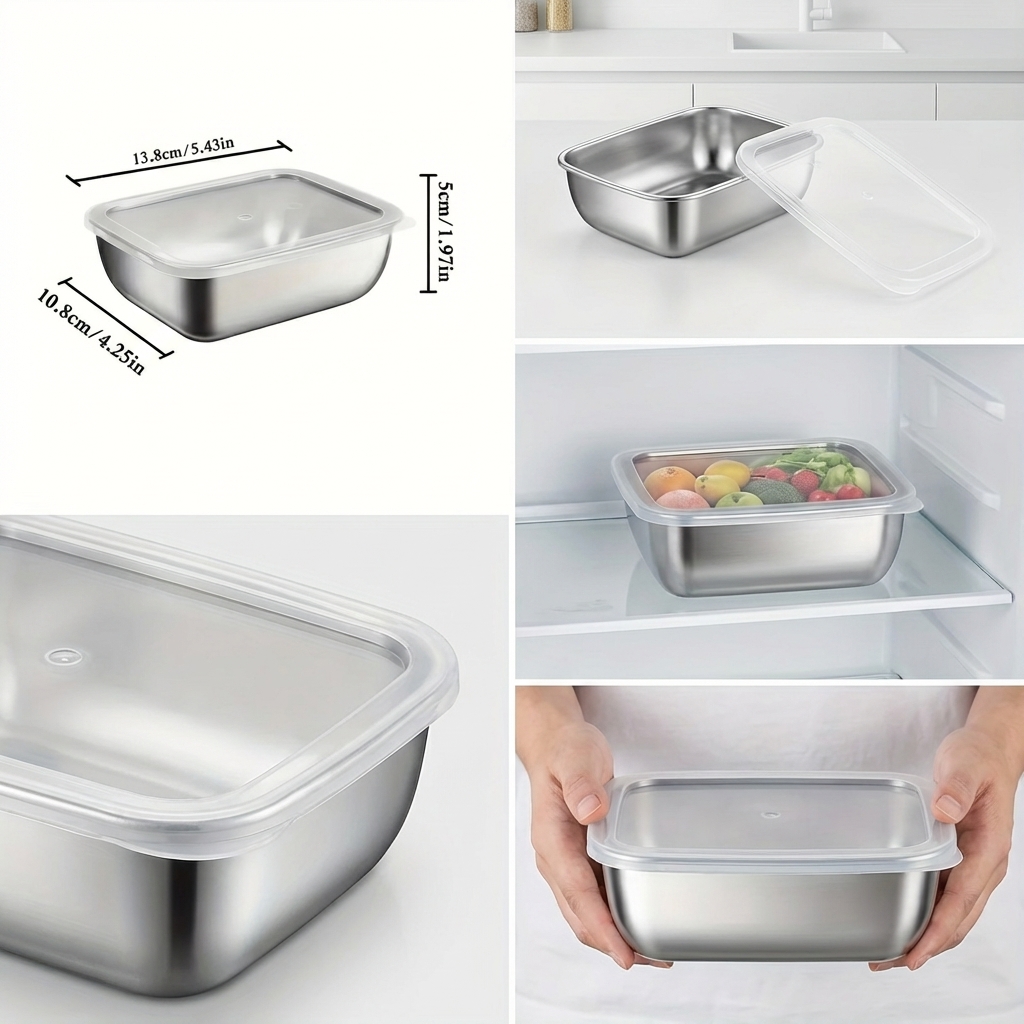 5PCS Stainless Steel Food Stor - Meal Prep Gym reseña y precio