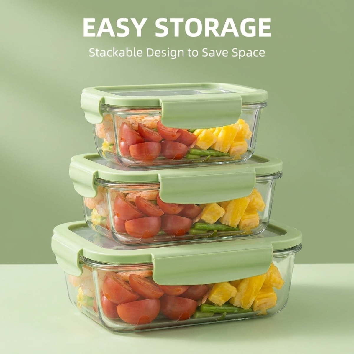 Matcha Green Glass Lunch Box S - Meal Prep No Microwave reseña y precio