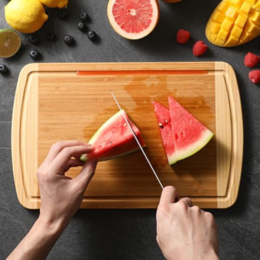 Large Wooden Cutting Board for - Meal Prep Cutting reseña y precio
