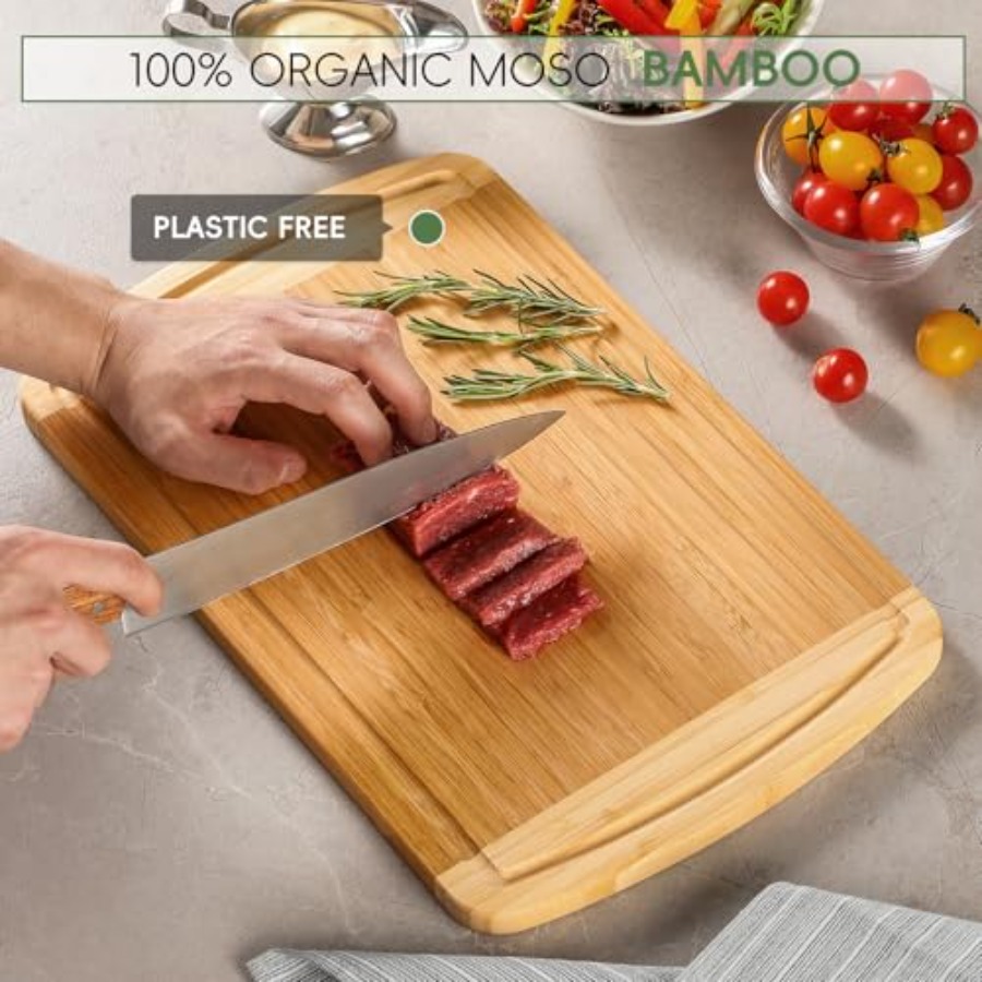 Large Wooden Cutting Board for - Meal Prep Cutting reseña y precio