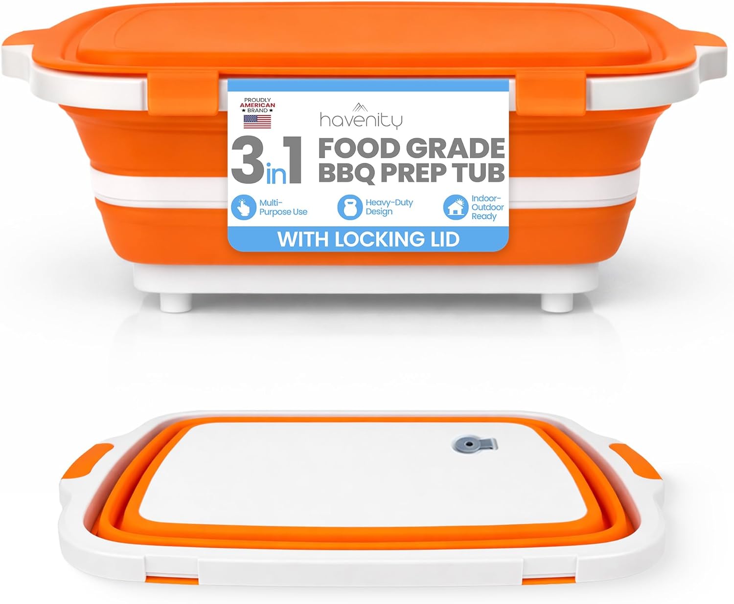 8L Collapsible BBQ Prep Tub wi - Meal Prep Cutting reseña y precio