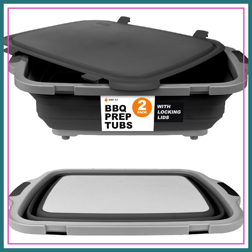 Collapsible BBQ Prep Tubs 2-Pi - Meal Prep Cutting reseña y precio