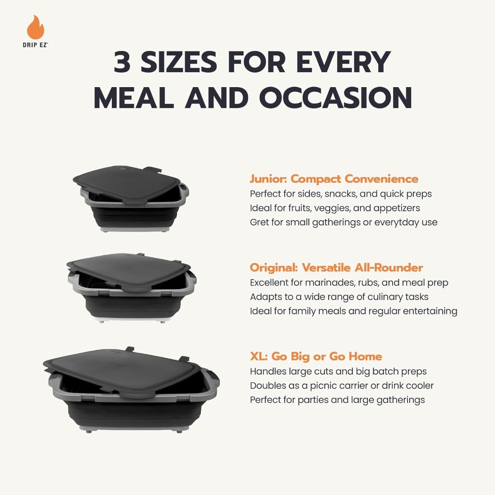 Collapsible BBQ Prep Tubs 2-Pi - Meal Prep Cutting reseña y precio