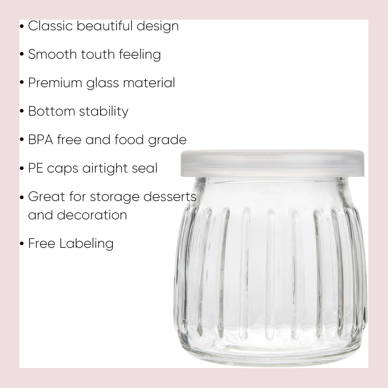 4 oz Clear Yogurt Jars With PE - Meal Prep Chia Pudding reseña y precio