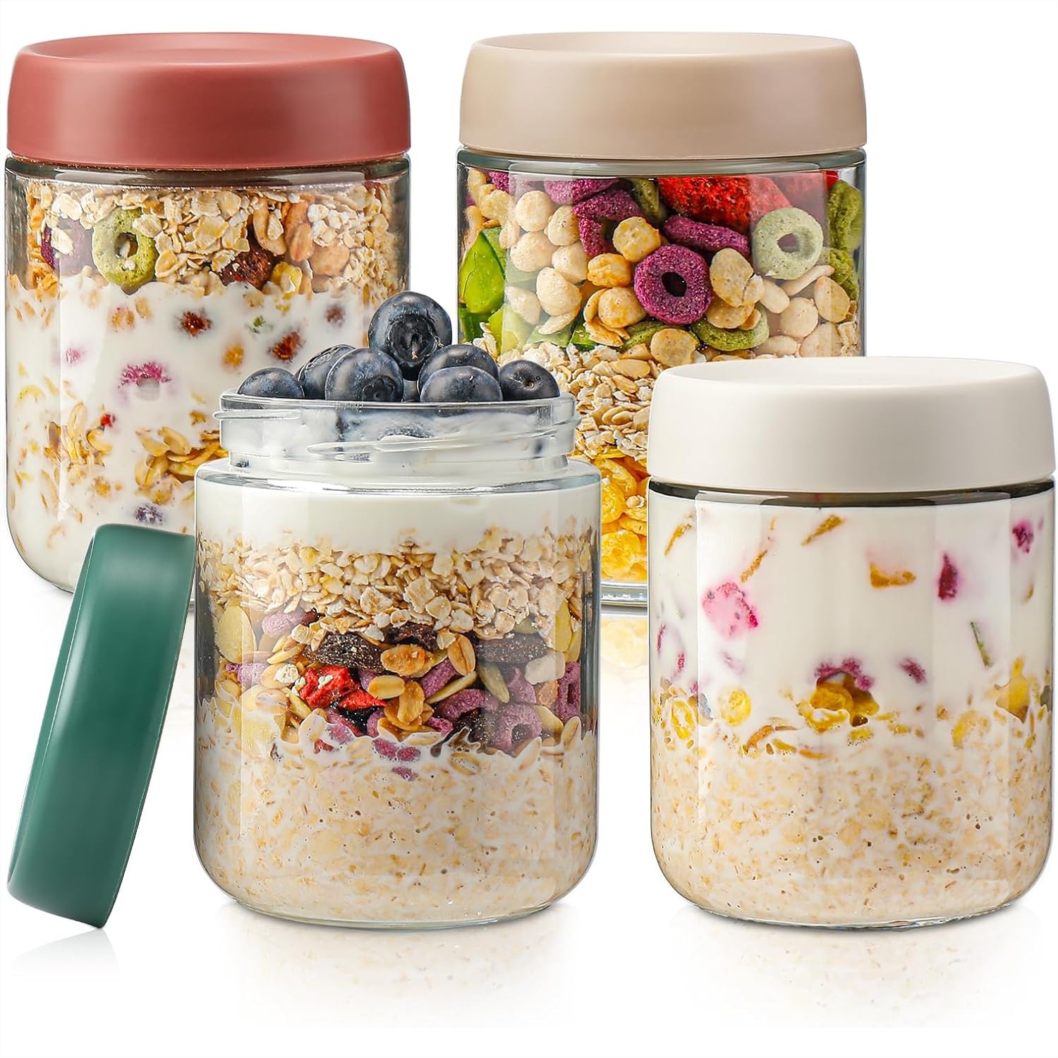 Glass Overnight Oats Container - Meal Prep Chia Pudding reseña y precio