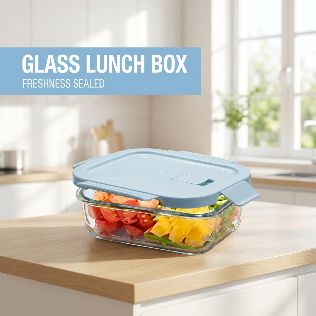 Rockblue Glass Bowl Set with L - Meal Prep Glass Containers Oven Safe reseña y precio