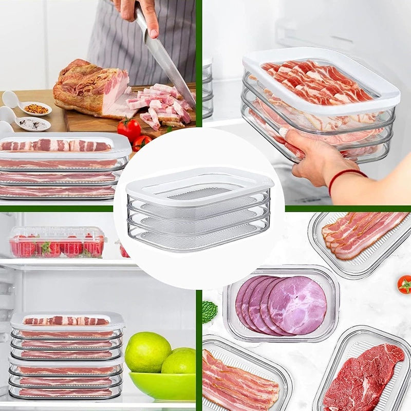 Meat Container for Fridge, Sta - Meal Prep Cutting reseña y precio