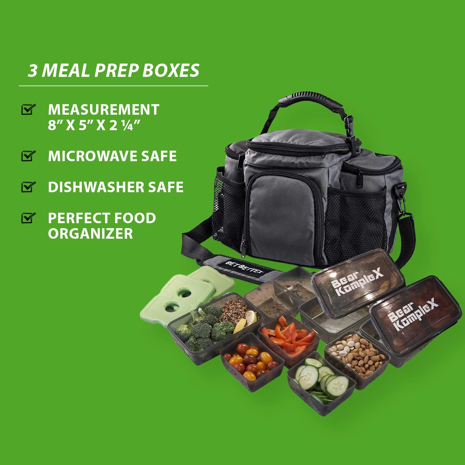 Insulated Meal Prep Lunch Box  - Meal Prep Gym reseña y precio