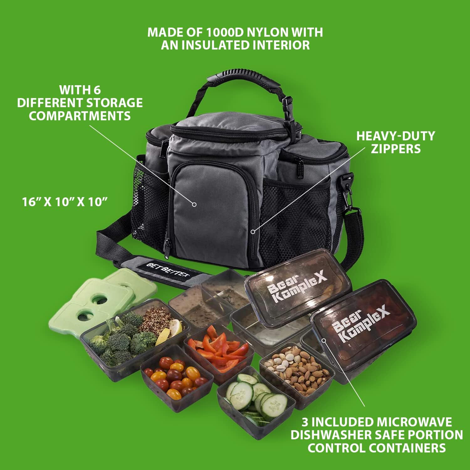 Insulated Meal Prep Lunch Box  - Meal Prep Gym reseña y precio