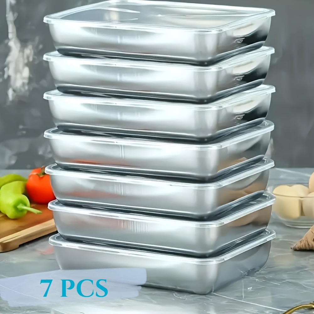 7-Piece Stainless Steel Food S - Meal Prep Gym reseña y precio