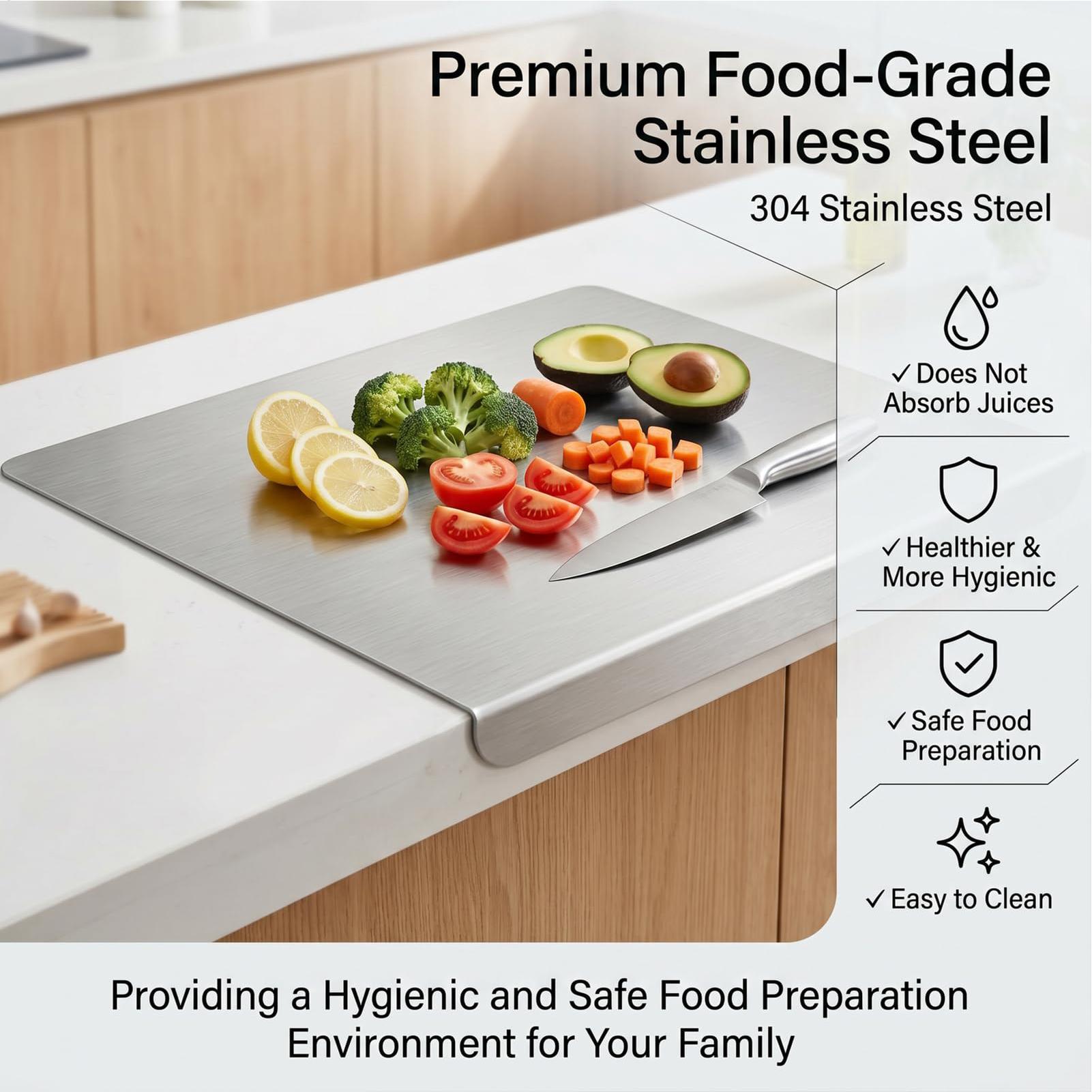 Stainless Steel Cutting Boards - Meal Prep Cutting reseña y precio