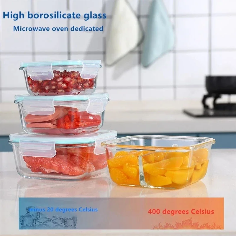 Glass Fresh-Keeping Box high B - Meal Prep Glass Containers Oven Safe reseña y precio