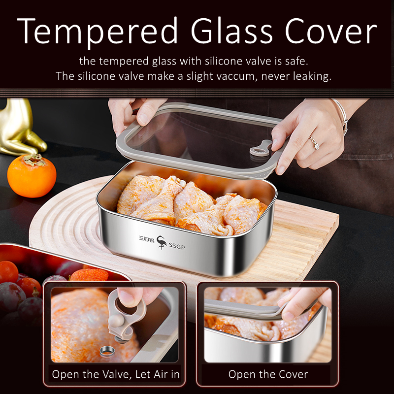 99.9% Anti-bacterial Crisper L - Stainless Bento Box reseña y precio