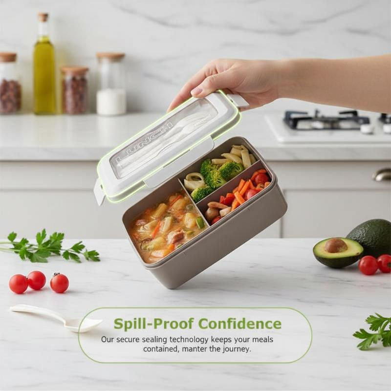Three Compartment Lunch Box fo - Meal Prep Gym reseña y precio