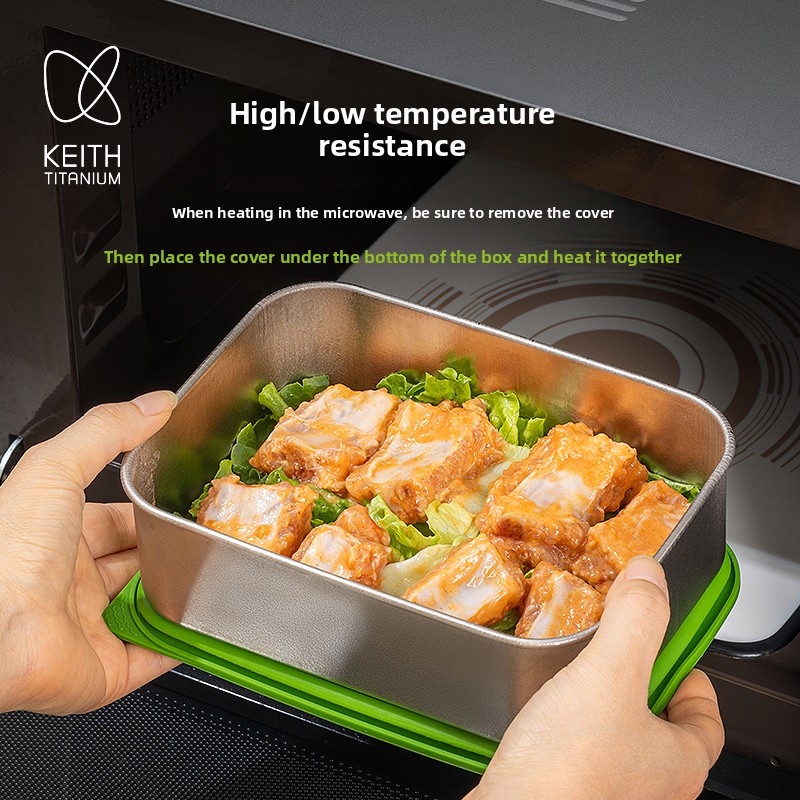 800ml Pure Titanium Lunch Box  - Meal Prep No Microwave reseña y precio