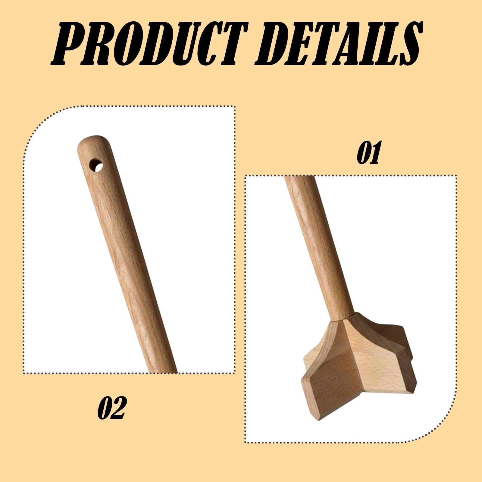 Premium Wood Potato Masher Eas - Meal Prep Potatoes reseña y precio