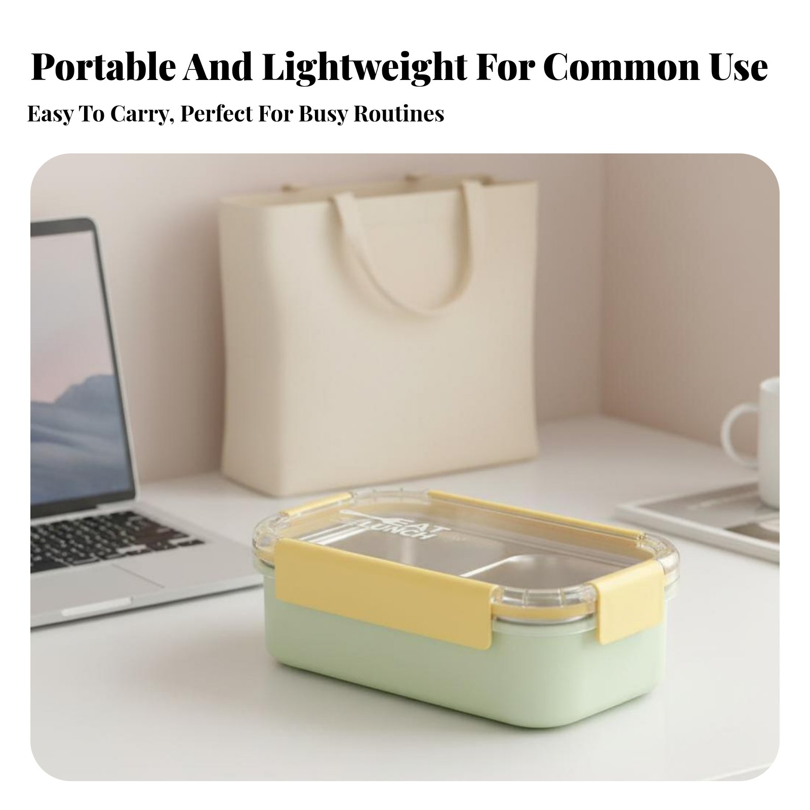 Portable Compartment Lunch Box - Stainless Bento Box reseña y precio