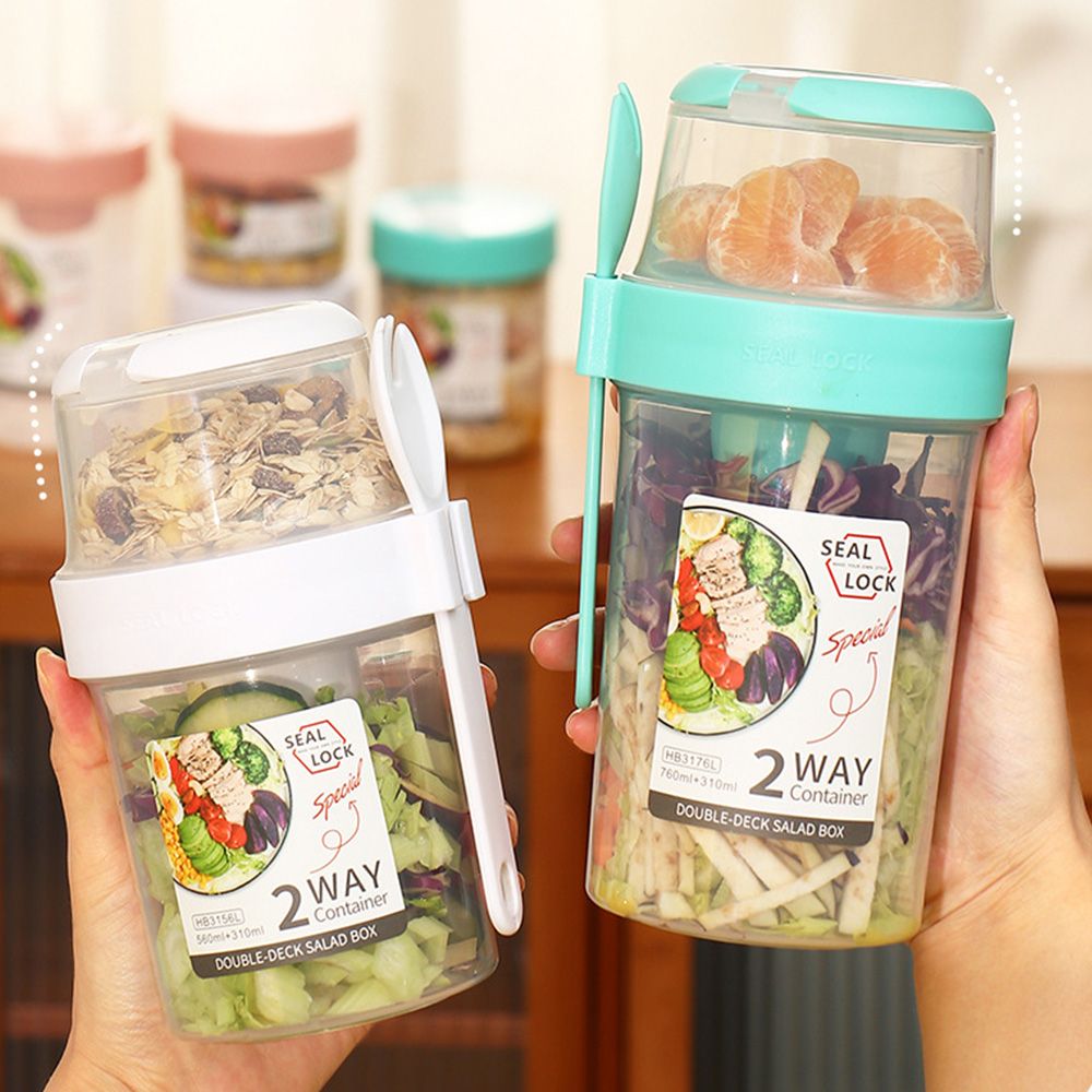 Double-layer Fresh-keeping Box - Meal Prep Chia Pudding reseña y precio