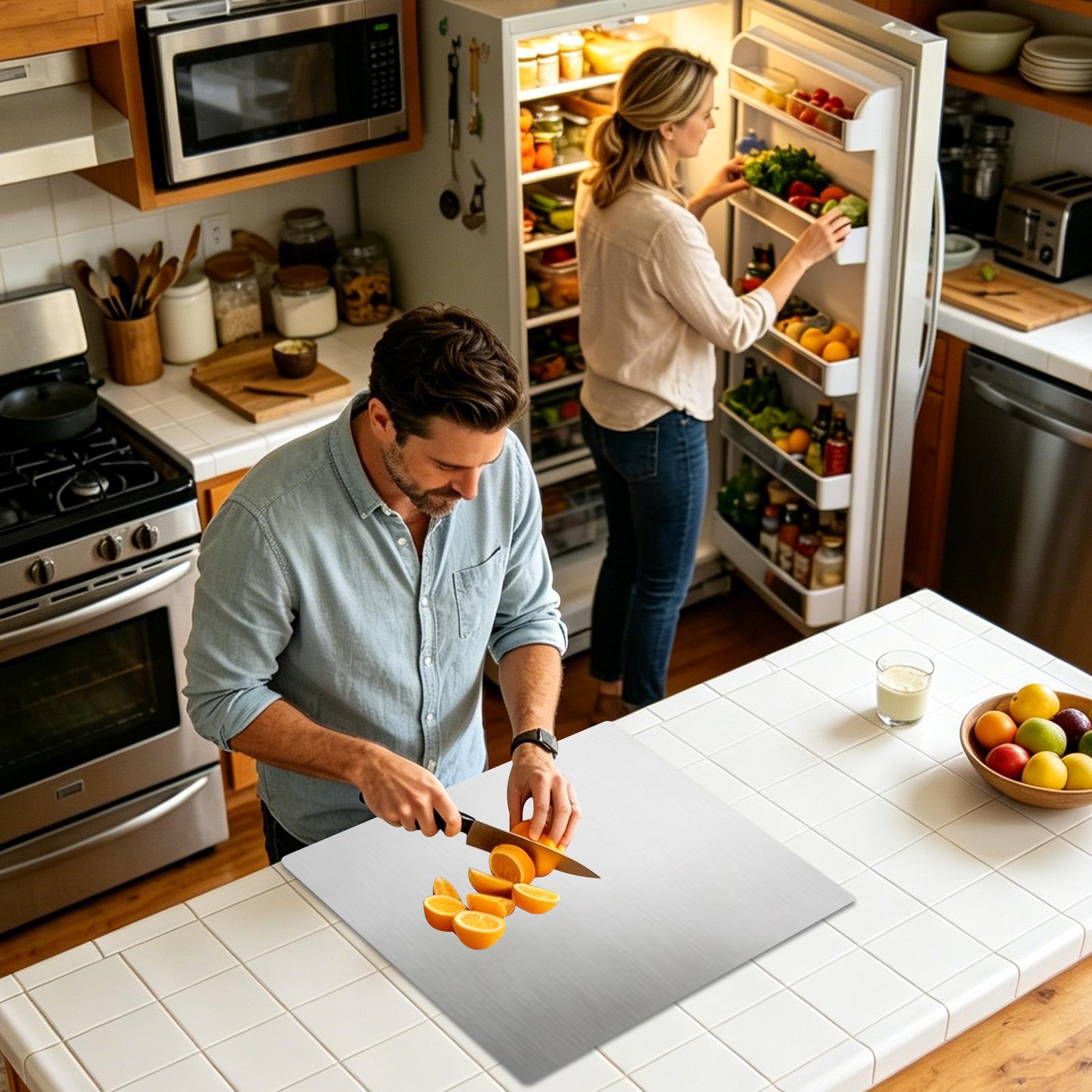 Stainless Cutting Board Dishwa - Meal Prep Cutting reseña y precio