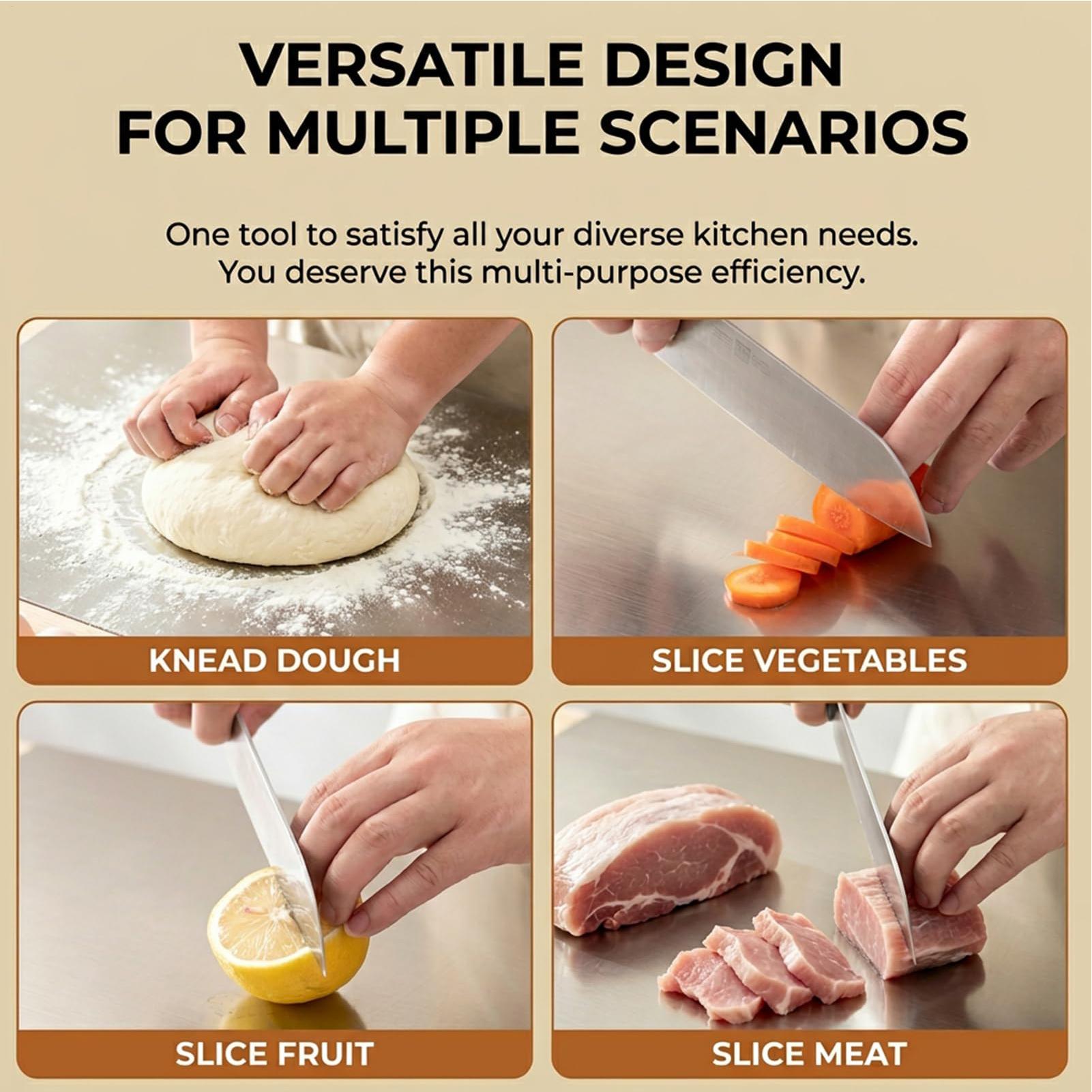 Stainless Cutting Board Dishwa - Meal Prep Cutting reseña y precio