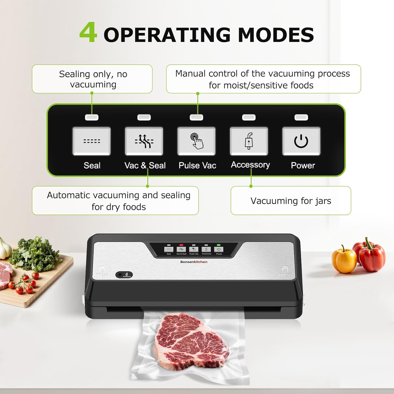 Vacuum Sealer Machine with Bui - Meal Prep Cutting reseña y precio