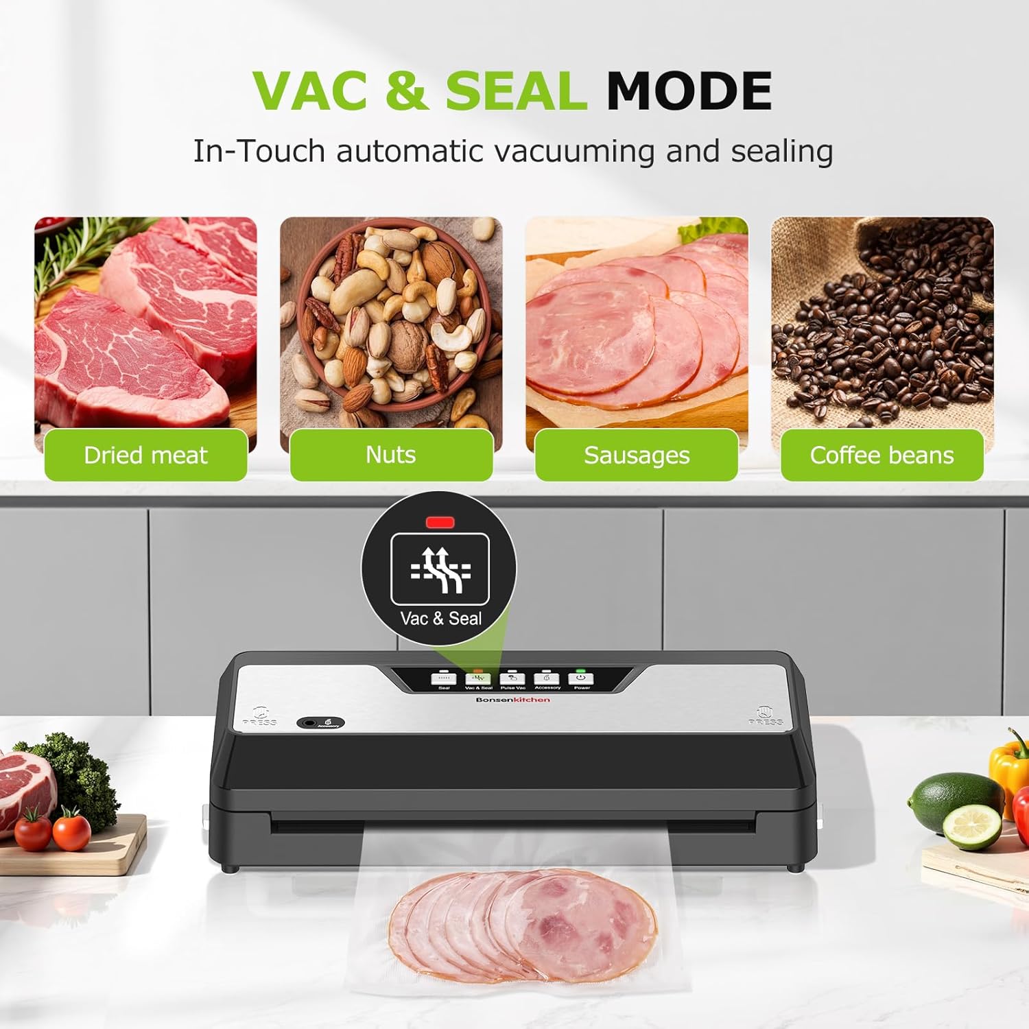 Vacuum Sealer Machine with Bui - Meal Prep Cutting reseña y precio