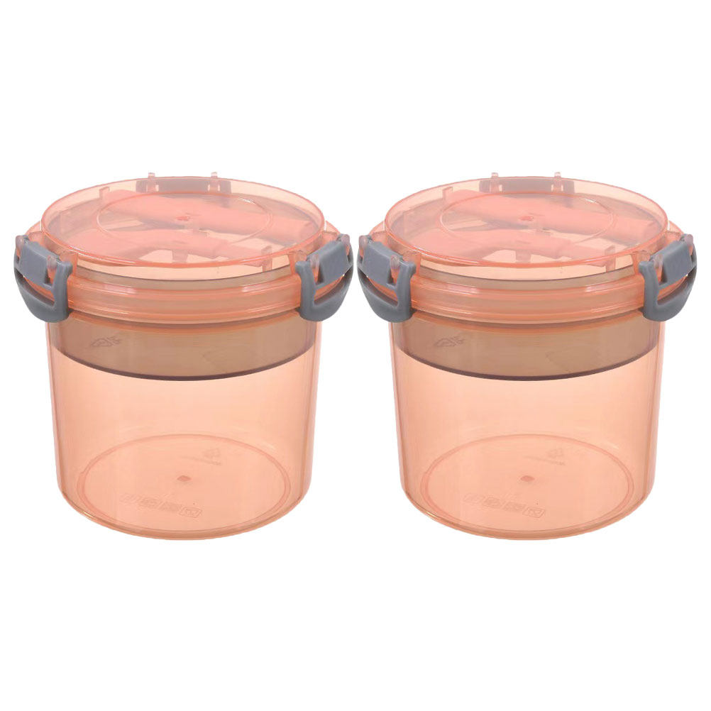 2Pcs Overnight Oats Jar Set Pr - Meal Prep Gym reseña y precio