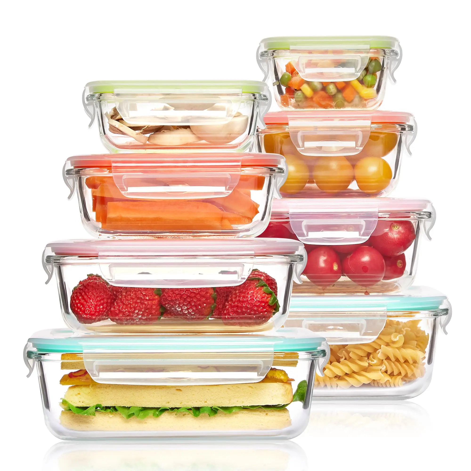 Glass Lunch Box Food Storage C - Meal Prep Glass Containers Oven Safe reseña y precio
