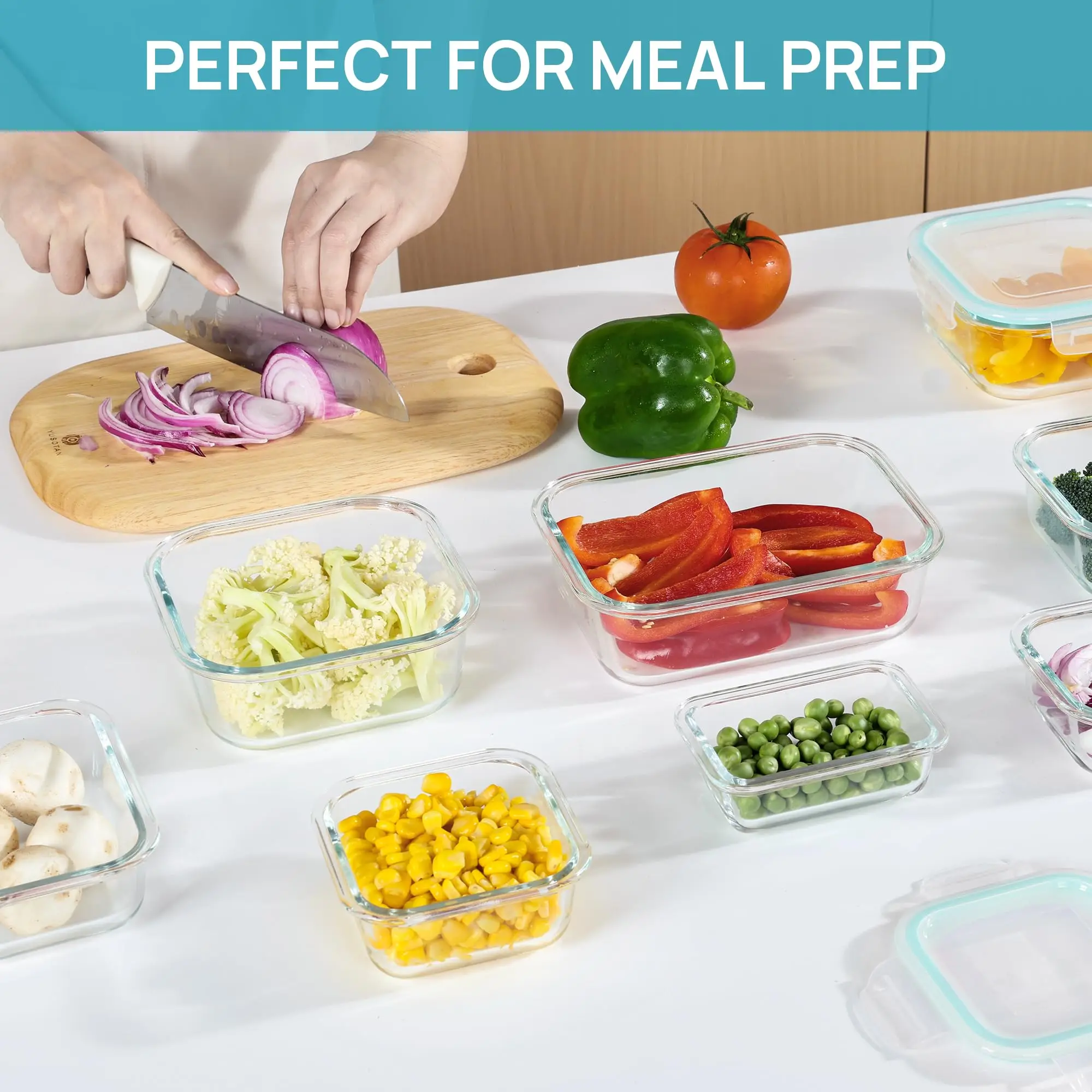 Glass Lunch Box Food Storage C - Meal Prep Glass Containers Oven Safe reseña y precio