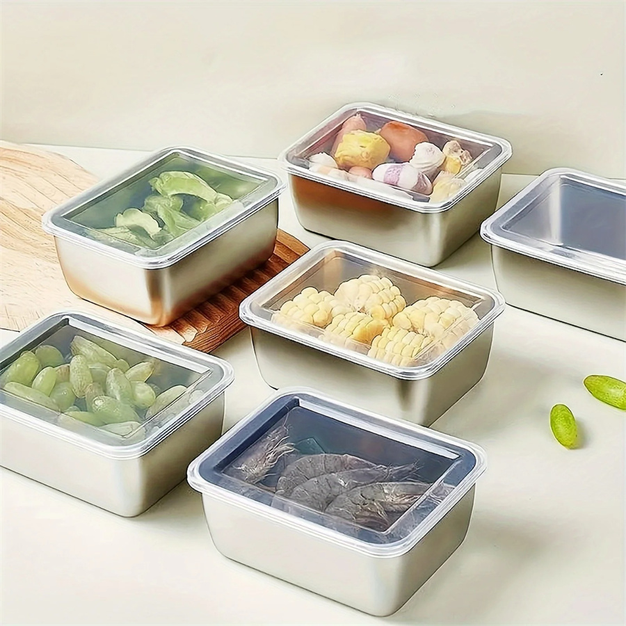 1/3/5pcs Stainless Steel Food  - Stainless Bento Box reseña y precio