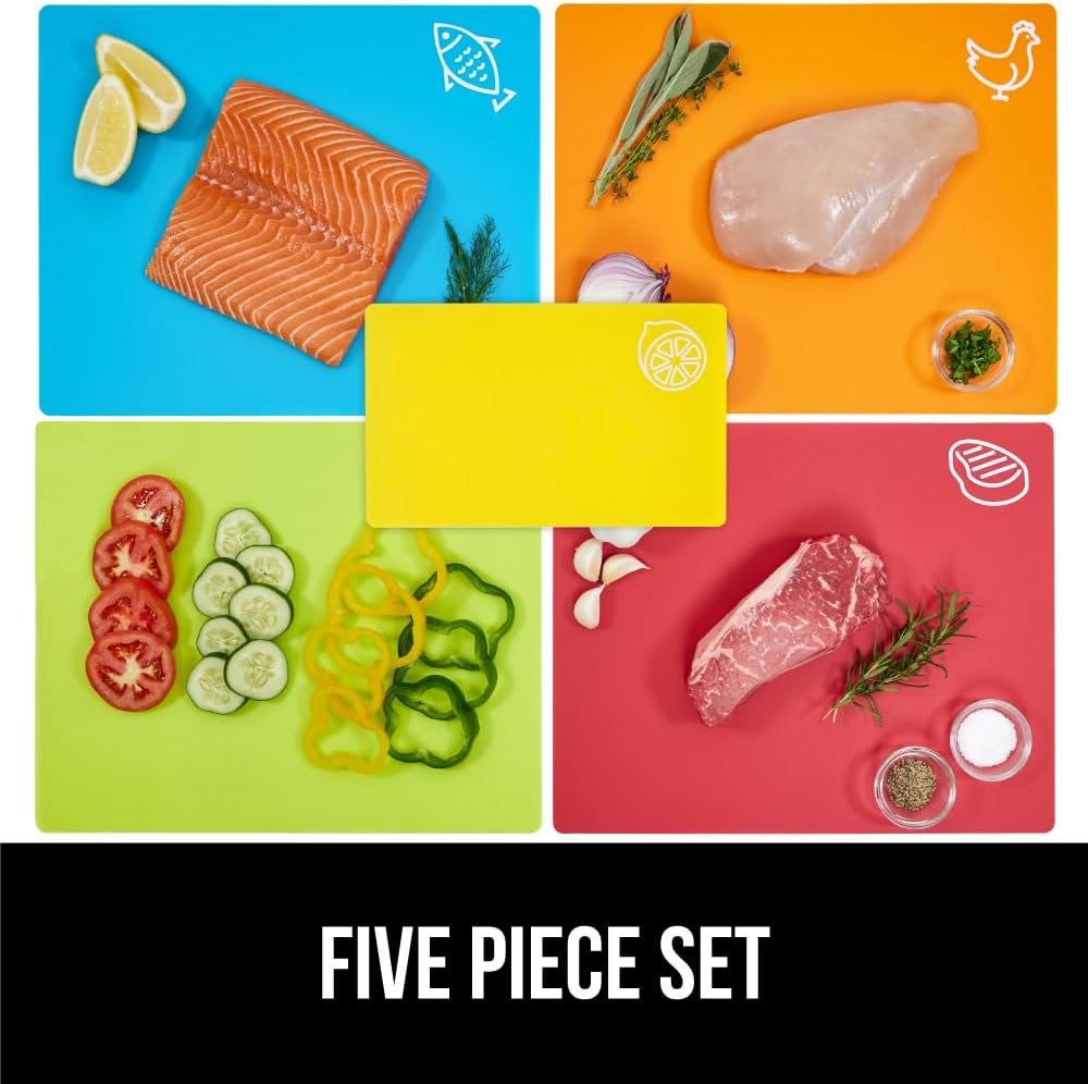 5-Piece Flexible Cutting Board - Meal Prep Cutting reseña y precio